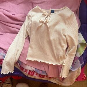 Old Navy Cream Ribbed Top